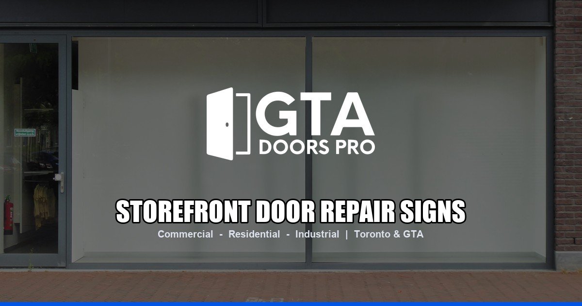 Commercial storefront glass and aluminum entrance door in a Toronto GTA retail building